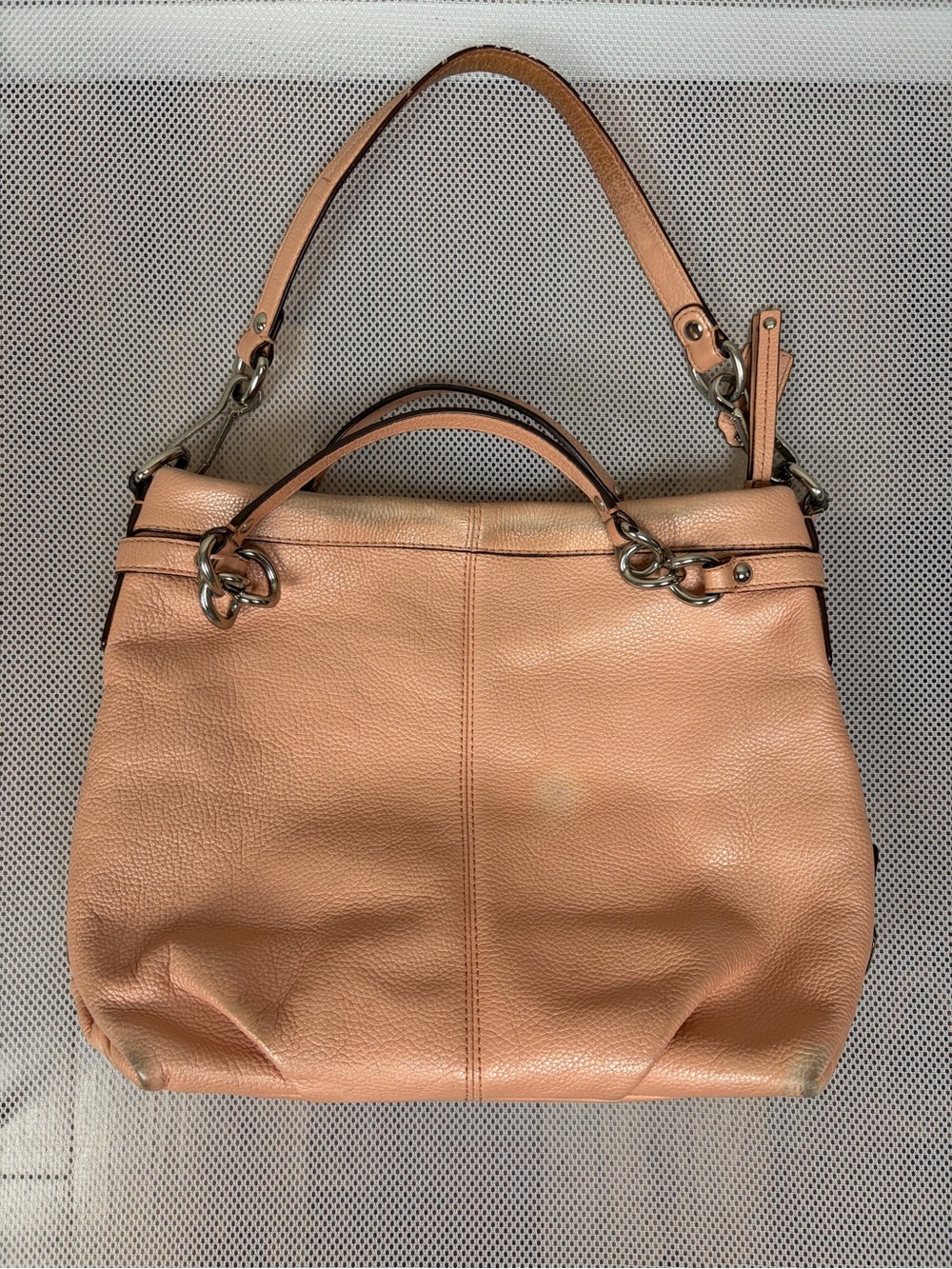 COACH Brooke Hobo Coral Pink Pebbled Leather Shoulder Bag Handbag F17165 Project